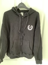 Ladies Victorias Secret Pink Black Zip Up Hoodie. Size Medium. Good Condition