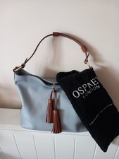 OSPREY OF LONDON  PALE BLUE LEATHER SAVANNAH HOBO BAG WITH ORIGINAL DUSTBAG. 