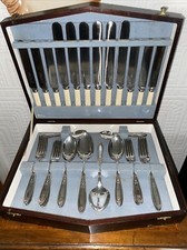 Beautiful 40pc Oneida Art Deco Community Plate Cutlery Canteen
