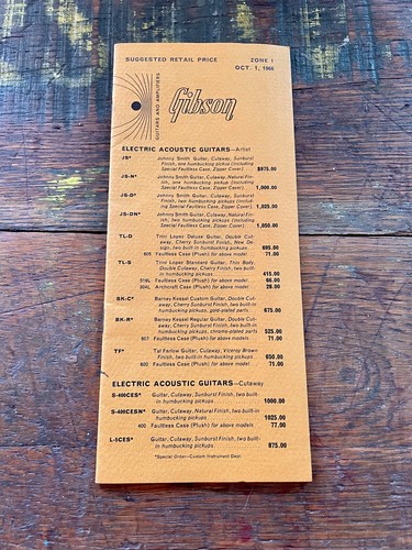 1966 gibson guitar price - 1966,