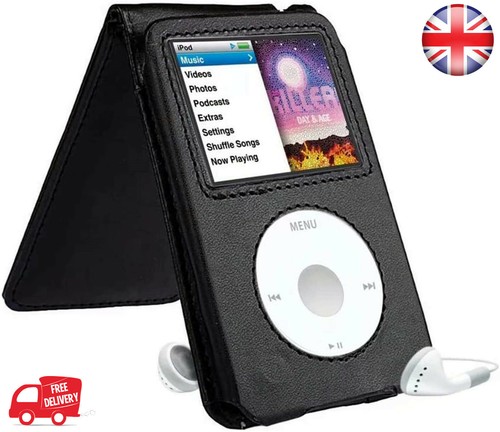 Black leather case cover for - black,