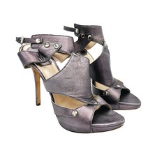 Dior Heels Gladiator Platform Sandals Extreme Grey Silver Vintage EU 38