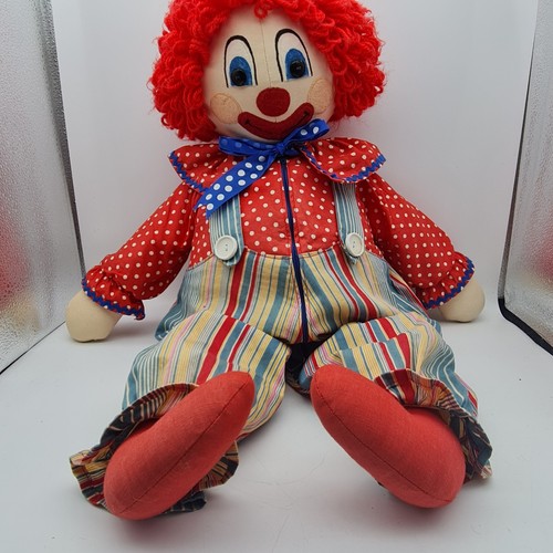 Vintage large handmade clown - large,