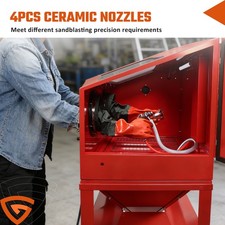 Sand Blasting Cabinet Shot Red