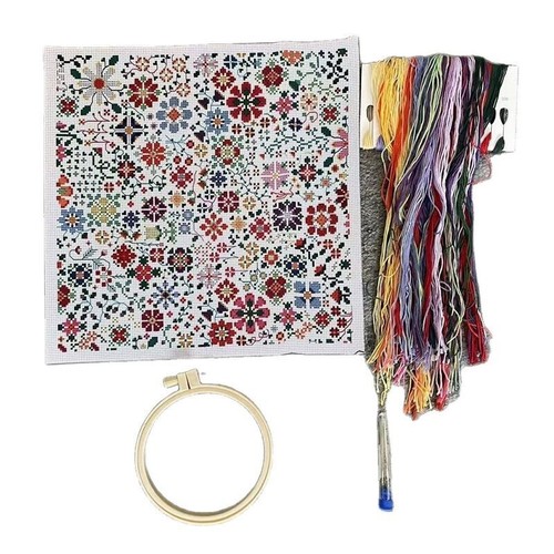 Flower day cross stitch - flower,