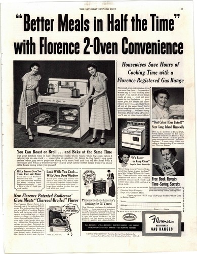 Florence gas range - gas, ad