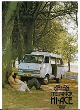 Toyota Hi-Ace Suntor Motor Caravan Mid 1970s UK Market Foldout Sales Brochure