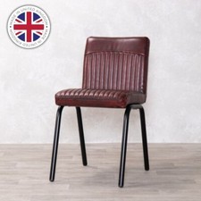 FAUX LEATHER DINING CHAIR RED