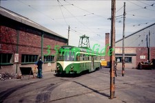 BLACKPOOL BRUSH TRAM 636 HOPTON ROAD DEPOT JUN 1989 ORIGINAL SLIDE+COPYRIGHT