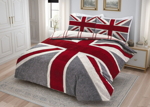 Union jack duvet cover greyred - jack,
