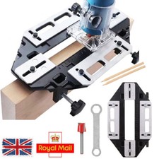 Wooden Door Hinge Jig Lock Guide Plate Router Bit Woodworking Slotting Locator