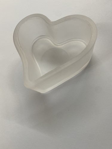 Heart shaped glass dishes - 2x,