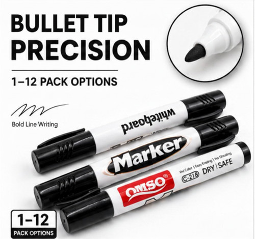 Black whiteboard marker pens - black,
