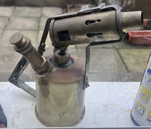 Vintage brass blowtorch - vintage,