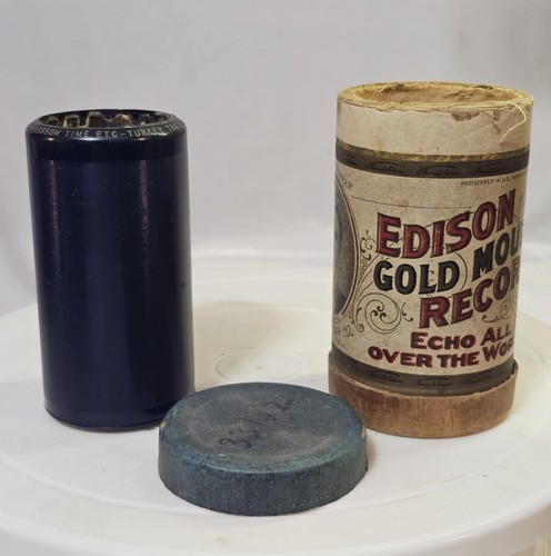 Edison gold moulded record - gold,