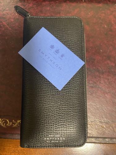 Smythson black leather - black,
