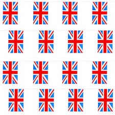 UNION JACK BUNTING LARGE GREAT BRITAIN FLAG DECORATION ROYAL PARTY - UP TO 400FT