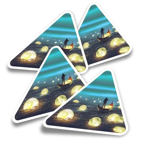 Triangle stickers rowing - 4x,