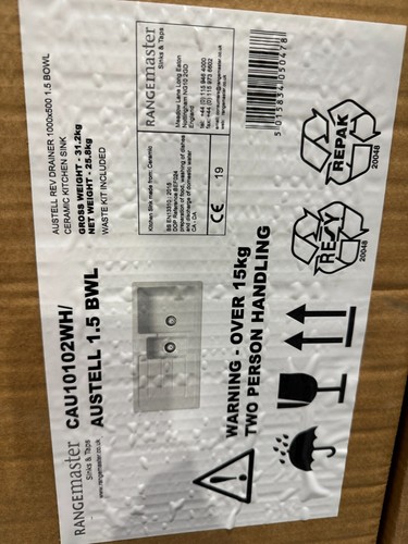 New rangemaster cau10102wh - new,