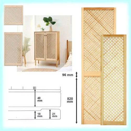 Natural wood pine lattice - natural,