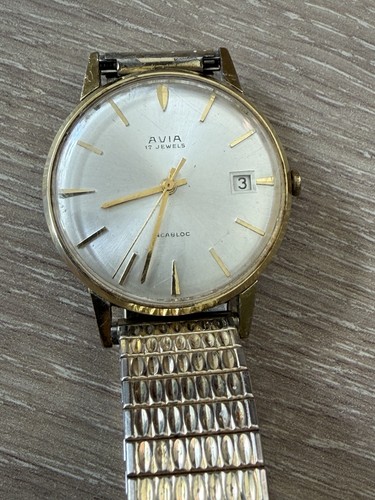 Vintage avia men gold - men's, gold-plated