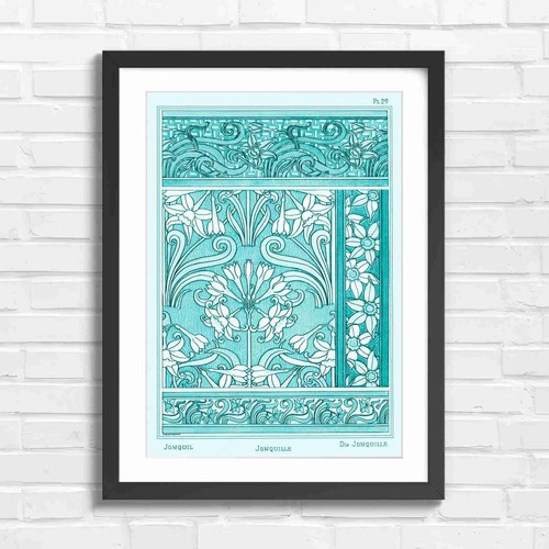 Art nouveau jonquil - jonquil, floral