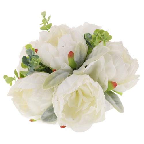 Reusable white silk peony - reusable,