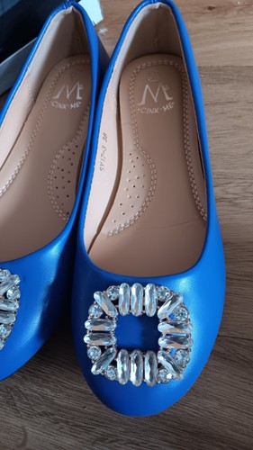 Royal blue jewelled ballet - royal,