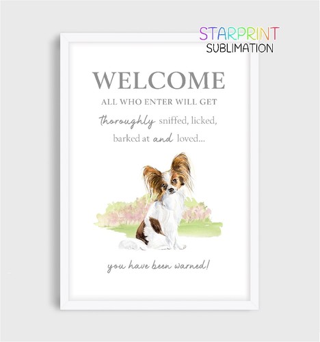 Papillon welcome unframed a4 - "welcome",