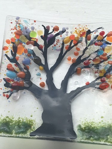 Fused glass multi colour - fused,