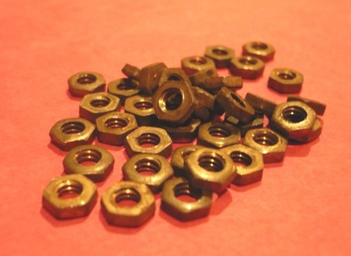 Fifty meccano brass - meccano, hex