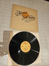 Neil Young Harvest 1st press A4 B1 Lyric Sheet Gatefold LP Vinyl Record - VG/VG