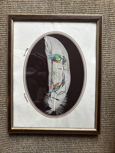 Bird painting feather art - feather, r