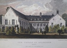 The Friars of Aylesford, Kent. 1830 Print. G Shepherd. Hand Coloured.