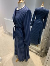 Stunning MICHEL AMBERS Quirky Blue Jacket & Skirt UK 10 Worn Once