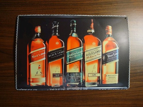 Johnnie walker tin sign - johnnie, scotch