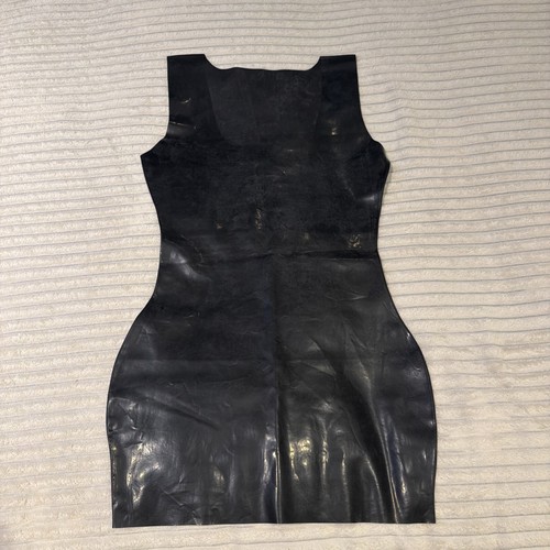 Latex black mini - mini, dress