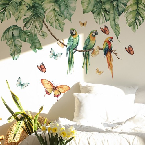 Large tropical leaves wall - ex-large,
