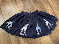 JOULES Navy Skirt With Unicorns On Roller Skates Aged 2
