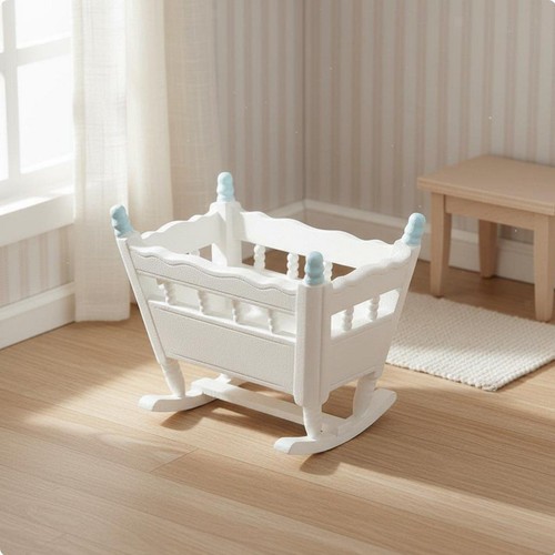 Dollhouse cradle realistic - cradle,
