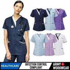 Ladies Short Sleeve V Neck