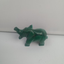 Malachite Elephant Figurine