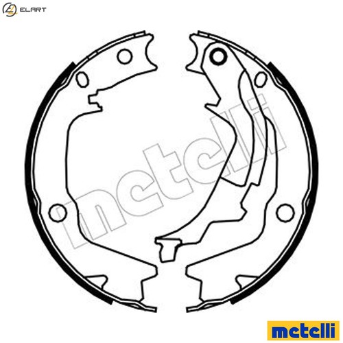 Brake shoe set parking - set,