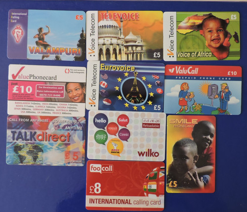 Assorted phonecards - 10,