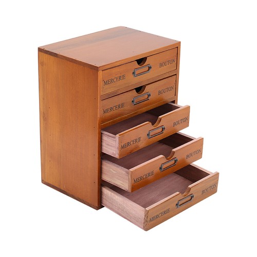 Drawers wooden storage box - 5,