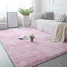 Soft Fluffy Mats  Furry Carpet  Thickened Shag Rug Non Slip for Home Decor UK