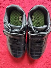 Marks And Spencer Boys leather School Shoes Size 9.5 standard Black Football
