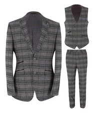 Mens Check Blazer Waistcoat
