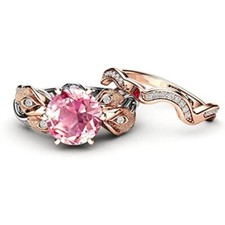 2Ct Round Pink Diamond Women's