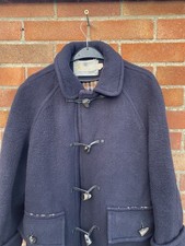 Vintage Aquascutum ladies duffle coat - navy - size Large 